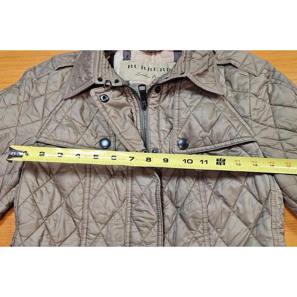 Burberry Finsbridge Short Tan Quilted Coat With COA Small P - Picture 10 of 16